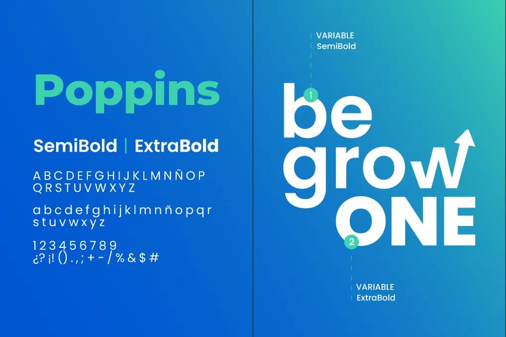 Tipografía Be Grow One